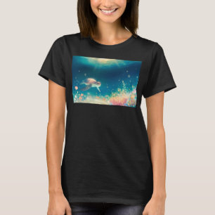 Zeeschildpad in een stralend rif t-shirt