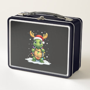 Zeeschildpad Kerstman Kerstlichtjes Schattige Kers