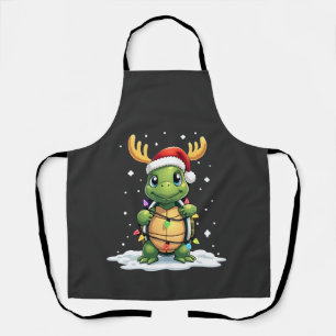 Zeeschildpad Kerstman Kerstverlichting Cute Xmas M Schort