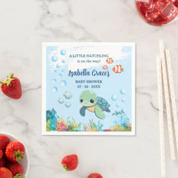 Zeeschildpad Kleine Broed Baby Shower Cocktail Servet