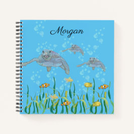 Zeeschildpad Kleurrijk Origineel Tekening Persoonl Notitieboek