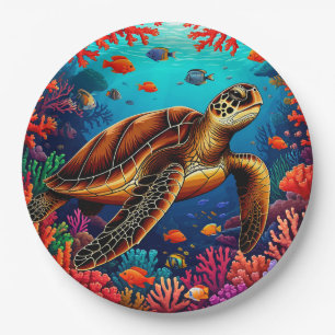 🐢 Zeeschildpad Koraalrif Papieren Borden Oceaan F Bordje