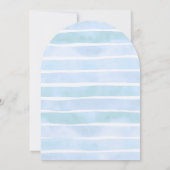Zeeschildpad Kuiken Baby Shower Jongen Blauwe Boog Kaart (Achterkant)