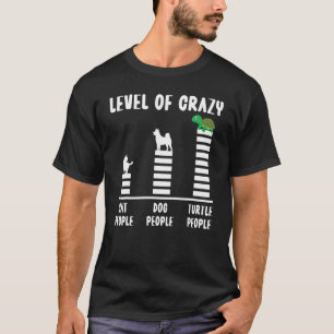 Zeeschildpad Landschildpad Niveau Van Gekke Katten T-shirt