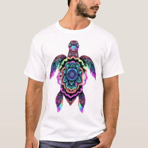 Zeeschildpad Mandala Zee Oceaan Dier Kunstwerk Boh T-shirt