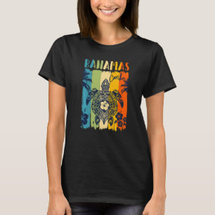 Zeeschildpad Retro Bahama's Caraïbisch Familiereis T-shirt