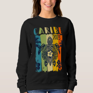 Zeeschildpad Retro Caribe Familie Vakantie Trui