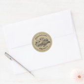 zeeschildpad ronde sticker (Envelop)