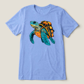 Zeeschildpad Rugzakker Tri-Blend Shirt