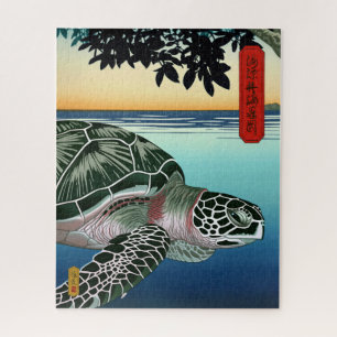 Zeeschildpad tussen Mangroven - Japanse Kunst Legpuzzel