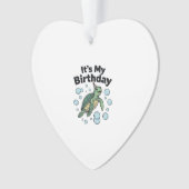 Zeeschildpad Verjaardag Shirt Ontwerp_1 Ornament (voorkant)