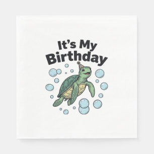 Zeeschildpad Verjaardag Shirt Ontwerp_1 Servet
