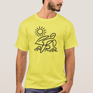 Zeeschildpad Zon Strand Vakantie Minimalistische L T-shirt