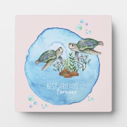 Zeeschildpadden BFFs - Persoonlijke Cadeaus voor B Fotoplaat (Voorkant)