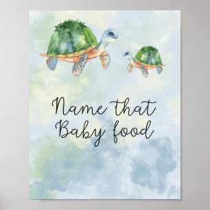 Zeeschildpadden - naam dat babyvoedsel showerposte poster