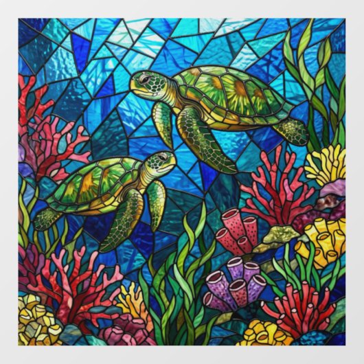 Zeeschildpadden Raamsticker (Vel)