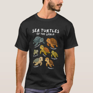 Zeeschildpadden van de Wereld Educatieve Dierenver T-shirt