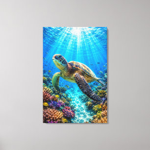 Zeeschildpadparadijs Canvasprint Canvas Afdruk