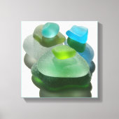 Zeeschuim groen en turquoise zee canvas afdruk (Voorkant)