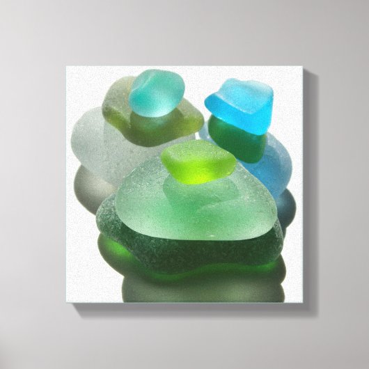 Zeeschuim groen en turquoise zee canvas afdruk (Voorkant)