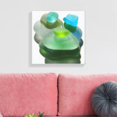 Zeeschuim groen en turquoise zee canvas afdruk (Insitu (Woonkamer))