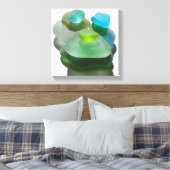 Zeeschuim groen en turquoise zee canvas afdruk (Insitu (Slaapkamer))