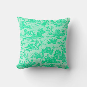 Zeeschuim Groen Toile Kussen