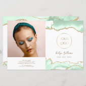 Zeeschuim groene agaat bifold brochure (Voorkant / Achterkant)