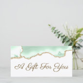 Zeeschuim groene agaat cadeaubon (Staand voorkant)