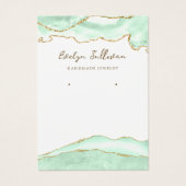 Zeeschuim groene agaat sieraden display kaart (Voorkant)