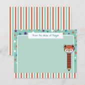 Zeeschuim Groene Rode Panda Van Uw Bureaublad Notitiekaartje (Voorkant / Achterkant)