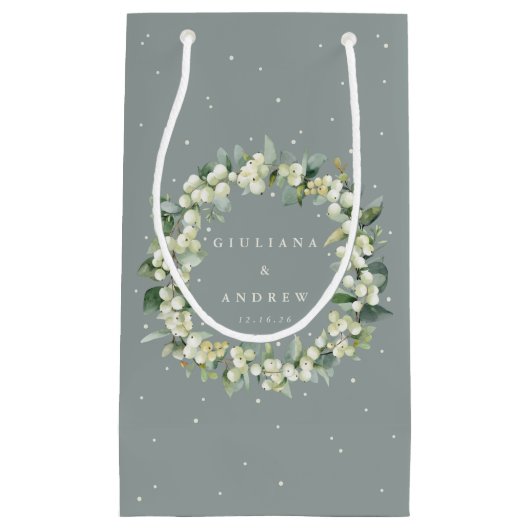 Zeeschuim Groene Snowberry + Eucalyptus Winter Bru Klein Cadeauzakje (Voorkant)