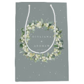 Zeeschuim Groene Snowberry + Eucalyptus Winter Bru Medium Cadeauzakje (Voorkant)