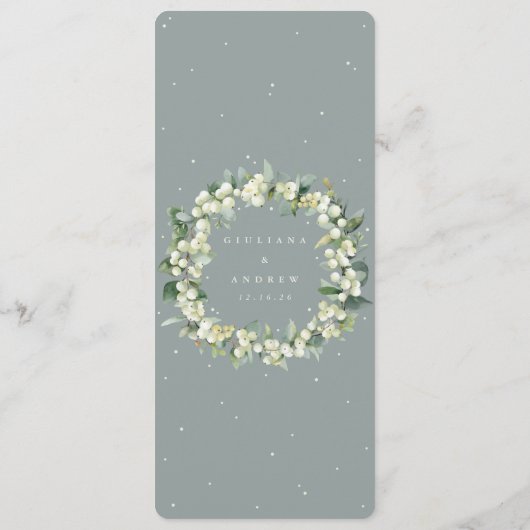 Zeeschuim Groene Snowberry + Eucalyptus Winter Bru Programma (Achterkant)