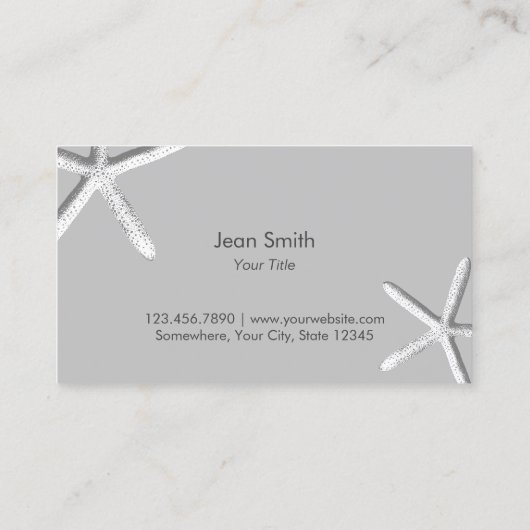 Zeeshells Elegant Navy Blue Visitekaartje (Achterkant)