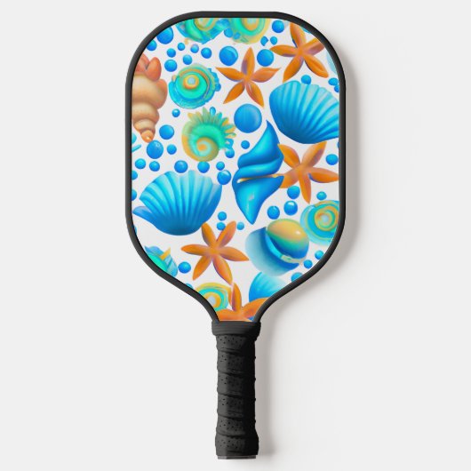 Zeeshells en zeeduivel pickleball paddle (Voorkant)