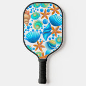Zeeshells en zeeduivel pickleball paddle (Achterkant)