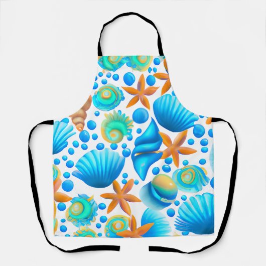 Zeeshells en zeeduivel schort (Voorkant)