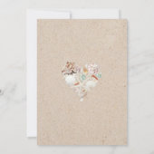 Zeeshells en zeestervis op het strand bruiloft kaart (Achterkant)