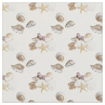 Zeeshells galerij op witte weefsels