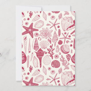 Zeeshells in Viva Magenta - Kleur van het jaar 202