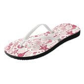 Zeeshells in Viva Magenta - Kleur van het jaar 202 Teenslippers (Schuin)