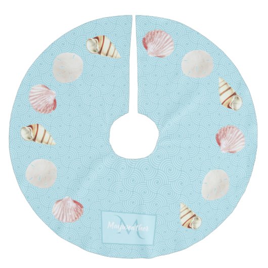 Zeeshells kerstboomrok kerstboom rok (Voorkant)