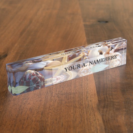 Zeeshells Naambordje (Zijkant)