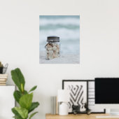 Zeeshells op de strand | Florida Poster (Thuiskantoor)