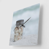 Zeeshells op de strand | Florida Vierkante Klok (Hoek)