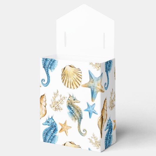 Zeeshells Pattern Beach Vrijgezellenfeest Favor Bo Bedankdoosjes (Geopend)