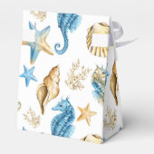 Zeeshells Pattern Beach Vrijgezellenfeest Favor Bo Bedankdoosjes (Achterkant)