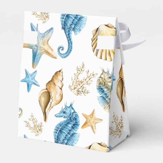 Zeeshells Pattern Beach Vrijgezellenfeest Favor Bo Bedankdoosjes (Achterkant)