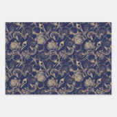 Zeeshells Seahorse Starfish Elegant under the Zee Inpakpapier Vel (Voorkant)